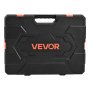 VEVOR Juego de Vasos 163 uds, con Impulsores de 9,53 mm, 6,4 mm y 12,7 mm, SAE y Métricos, Profundos y Estándar, con Estuche, Acero de Aleación CR-V Cromado, 535 x 410 x 89 mm, para Reparaciones
