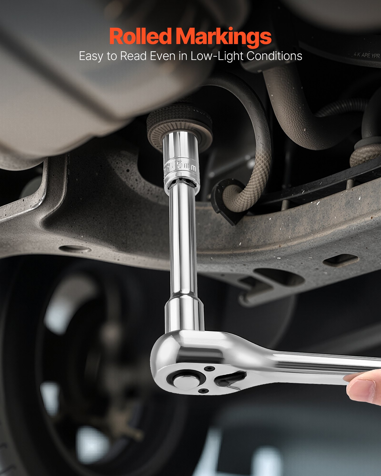 VEVOR Juego de Vasos, con Trinquete y Puntas 9,5/6,4/12,7 mm, SAE y Métrico, para Puntas Profundas y Poco Profundas, con Punta, Accesorios y Estuche de Transporte, Acero Aleación CR-V, 149 uds