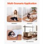 VEVOR Colchón de Tatami Japonés Plegable de 2032 x 990 x 13 mm, Tatami de Ratán Natural Tejido a Mano, Colchón de Suelo Japonés Antideslizante para Dormir, Meditación, Yoga, Relajación, Marrón