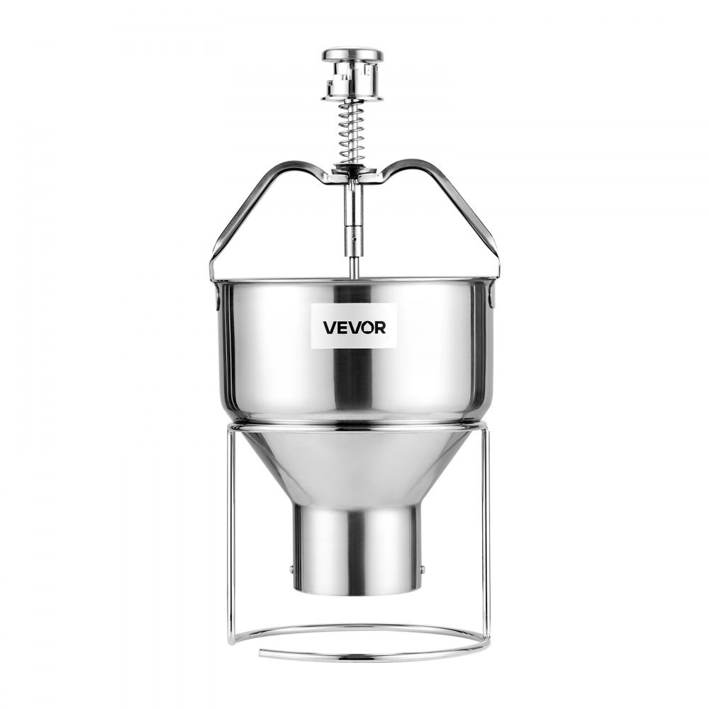 VEVOR Dispensador de Masa para Donas Manual 20-30 mm de Gran Capacidad, de Acero Inoxidable 304, con 6 Ajustes de Grosor y Soporte, para Restaurantes, Cafeterías, Panaderías y Cocinas, Plata
