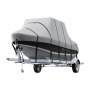 VEVOR Cubierta Impermeable para Barco, 7310-7920 x 2690 mm Impermeable Remolcable en Forma de T Cubierta para Barco, con Tela Oxford 600D Resistente, con Correas de Hebilla a Prueba de Viento, Gris