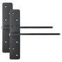 VEVOR Soportes para Estantes Flotantes en Forma de T, Capacidad de Peso de 90 kg, 304,8 x 73,5 x 304,8 mm, de Acero Macizo para Estantes, Soporte Flotante para Encimera con Tornillos, 2 Piezas