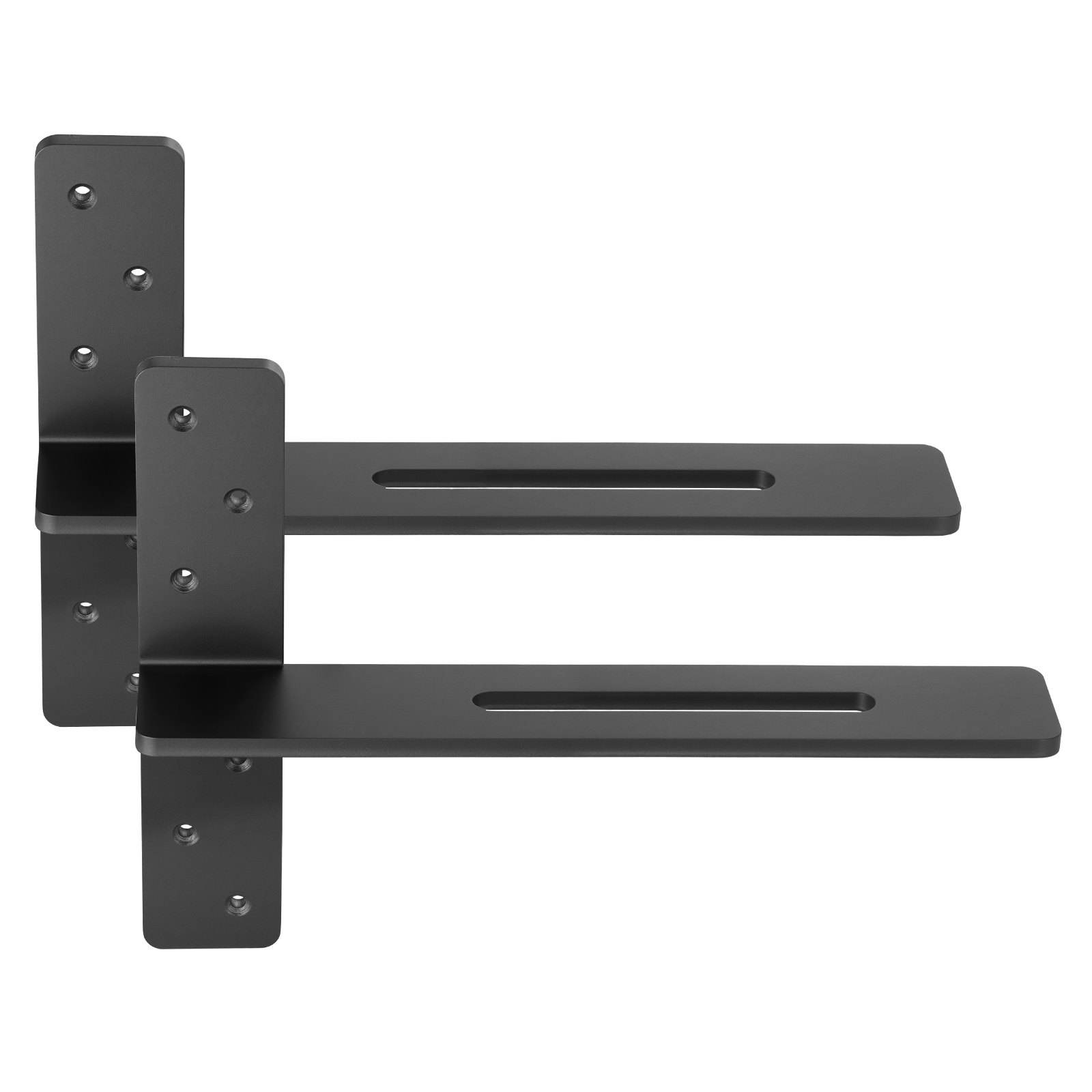 VEVOR shelf bracket, 2 pcs., load capacity 90 kg, heavy-duty shelf bracket 406.4x73.5x304.8 mm, steel shelf support for shelves, floating mounting brackets for worktops with screws