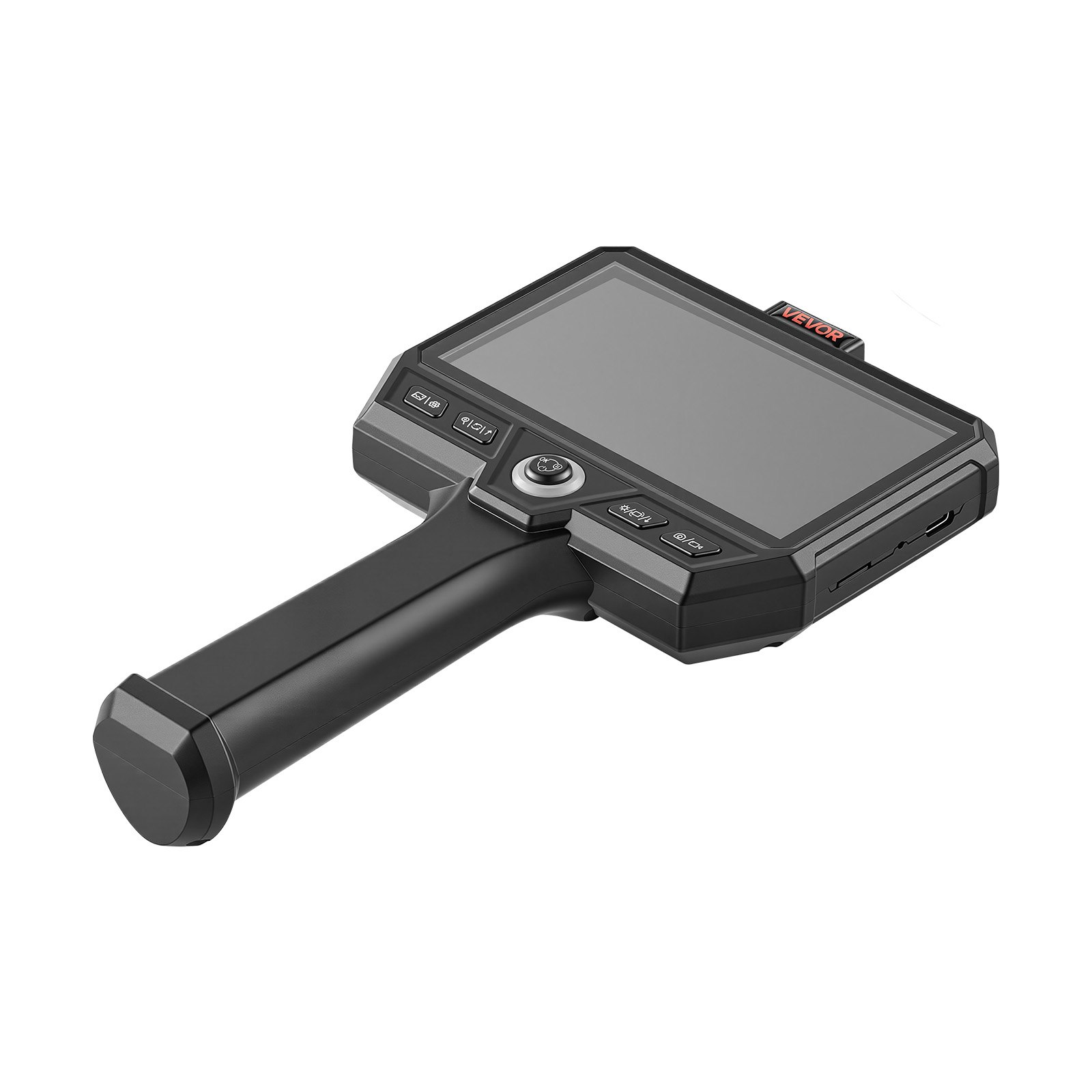 VEVOR Endoscopio de Triple Cámara, Cámara de Inspección con Pantalla IPS, Sonda de 8 mm, Cable Ultrarrígido de 10 m, 5000 mAh, Zoom 8X, Luces LED, 32 GB, para Automoción Fontanería Motor HVAC Tubería