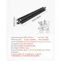 VEVOR Perfil de Extrusión de Aluminio 2020 Ranura en T Estándar Europeo, Carril Lineal de Extrusión 600 mm, Perfil de Aluminio para Marcos de Impresoras 3D, Bancos de Trabajo CNC, 10 Piezas, Negro