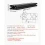 VEVOR Perfil de Extrusión de Aluminio 4080 Ranura en T Estándar Europeo, Carril Lineal de Extrusión 500 mm, Perfil de Aluminio para Marcos de Impresoras 3D, Bancos de Trabajo CNC, 2 Piezas, Negro