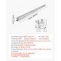 VEVOR Perfil de Extrusión de Aluminio 2020 Ranura en T Estándar Europeo, Carril Lineal de Extrusión 2000 mm, Perfil de Aluminio para Marcos de Impresoras 3D, Bancos de Trabajo CNC, 12 Piezas, Plata