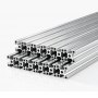 VEVOR Perfil de Extrusión de Aluminio 3030 Ranura en T Estándar Europeo, Carril Lineal de Extrusión 2000 mm, Perfil de Aluminio para Marcos de Impresoras 3D, Bancos de Trabajo CNC, 12 Piezas, Plata
