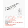 VEVOR Perfil de Extrusión de Aluminio 4040 Ranura en T Estándar Europeo, Carril Lineal de Extrusión 2000 mm, Perfil de Aluminio para Marcos de Impresoras 3D, Bancos de Trabajo CNC, 6 Piezas, Plata