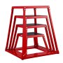 VEVOR Caja Pliométrica 4 Piezas 305/458/609/762 mm Plataforma Pliométrica Carga 227 kg Caja de Salto Culturismo Fitness Crossfit Entrenamiento Pliométrico Flexiones Sentadillas Gimnasio Hogar, Rojo