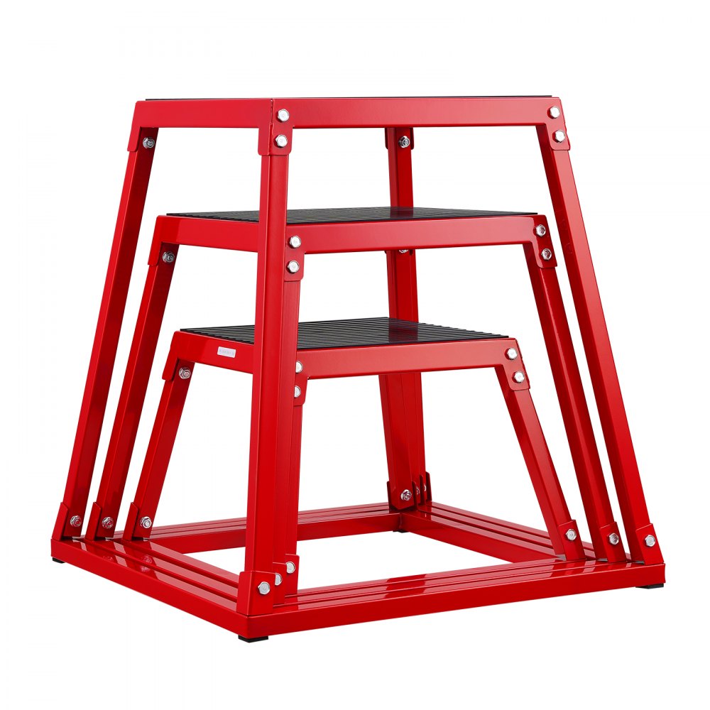 VEVOR Caja Pliométrica 3 piezas 305/458/609 mm Plataforma Pliométrica alta Carga 227 kg Caja de Salto Culturismo Fitness Crossfit para Entrenamiento Pliométrico Flexiones Sentadillas Gimnasio Hogar