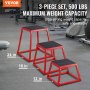 VEVOR Caja Pliométrica 3 piezas 305/458/609 mm Plataforma Pliométrica alta Carga 227 kg Caja de Salto Culturismo Fitness Crossfit para Entrenamiento Pliométrico Flexiones Sentadillas Gimnasio Hogar