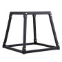 VEVOR Plyometric Jump Box, 458 mm Plyo Box, Plyometric Platform Plyo Box Black, Non-Slip Fitness Exercise Step-Up Box for Home Training, Conditioning Strength Training, Thigh Training