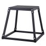 VEVOR Plyometric Jump Box, 458 mm Plyo Box, Plyometric Platform Plyo Box Black, Non-Slip Fitness Exercise Step-Up Box for Home Training, Conditioning Strength Training, Thigh Training