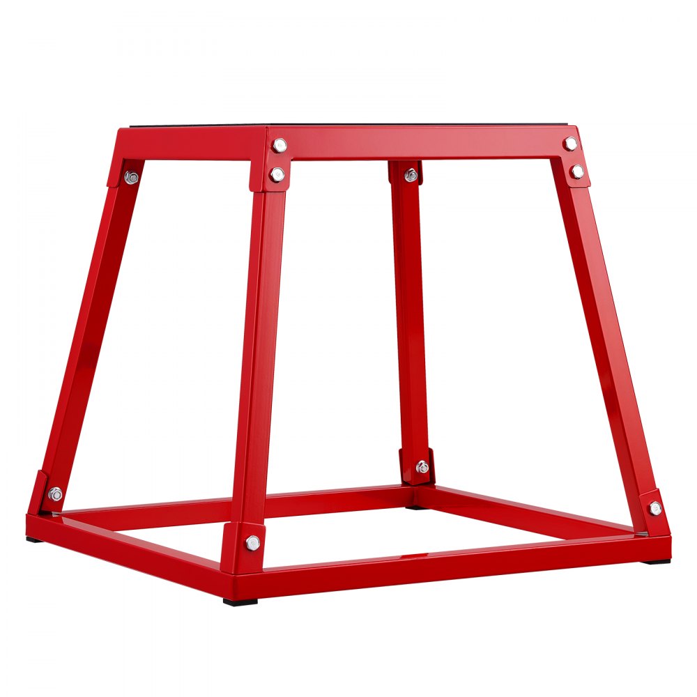 VEVOR Plyometric Jump Box, 458 mm Plyo Box, Plyometric Platform Plyo Box Red, Non-Slip Fitness Exercise Step-Up Box for Home Training, Conditioning Strength Training, Glutes, Thighs Training