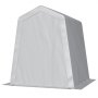 VEVOR Cobertizo de Almacenamiento para Exteriores Carpa Portátil 183x183x213 cm con Puerta Enrollable Estructura Resistente, Garaje para Motocicleta, Cortacésped, Bicicleta, Herramientas, Gris