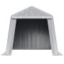 VEVOR Cobertizo de Almacenamiento para Exteriores Carpa Portátil 245x245x227 cm con Puerta Enrollable Estructura Resistente, Garaje para Motocicleta, Cortacésped, Bicicleta, Herramientas, Gris