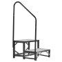 VEVOR Escalera para Autocaravana de 2 Peldaños, Escalera con Pasamanos Carga de 299,38 kg, con Alfombrilla Antideslizante, para Personas Mayores y Mascotas, Portátil para Jacuzzi, Caravana, Porche