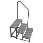 VEVOR Escalera para Autocaravana de 3 Peldaños, Escalera con Pasamanos Carga de 299,38 kg, con Alfombrilla Antideslizante, para Personas Mayores y Mascotas, Portátil para Jacuzzi, Caravana, Porche