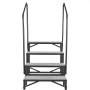 VEVOR Escalera para Autocaravana de 4 Peldaños Carga de 299,38 kg, Escalera con Pasamanos Doble con Alfombrilla Antideslizante, para Personas Mayores y Mascotas, Portátil para Jacuzzi, Caravana