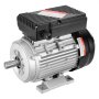 VEVOR Motor eléctrico 0.75KW 1400 rpm, AC 220~240V 5.45A, 80, marco B3, motor de compresor de aire monofásico, eje con llave de 19 mm, rotación CW/CCW para maquinaria agrícola y equipos generales