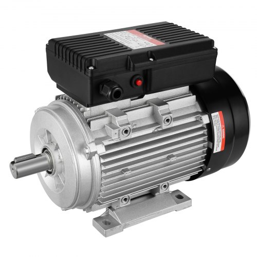 VEVOR Motor eléctrico 2.2KW 2800 rpm, AC 220~240V 13.8A, 90L, marco B3, motor compresor de aire monofásico, eje con llave de 24 mm, rotación CW/CCW para maquinaria agrícola y equipos generales