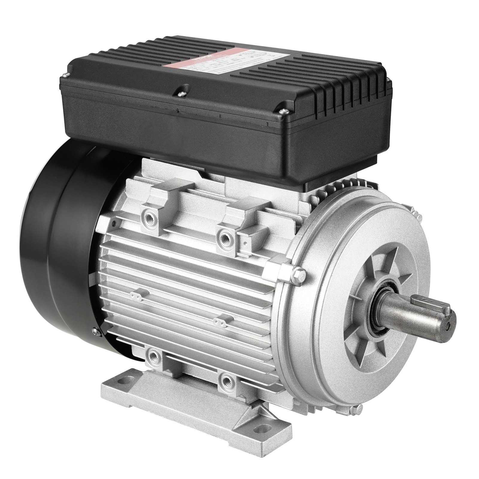 VEVOR 1.1 kW electric motor 2800 rpm, AC 220-240 V 7.1 A, 90 S, B3 frame, single-phase air compressor motor, 24 mm splined shaft, forward/reverse rotation for agricultural machinery and general equipment