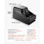 VEVOR Caja de Almacenamiento con Reposabrazo para Consola Central, Organizador de Herramientas de HDPE, con Portavasos y Cerradura, Compatible con Polaris Ranger y Can-Am Defender 2017-2026, Negro