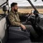 VEVOR Caja de Almacenamiento con Reposabrazo para Consola Central, Organizador de Herramientas de HDPE, con Portavasos y Cerradura, Compatible con Polaris Ranger y Can-Am Defender 2017-2026, Negro