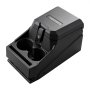 VEVOR Caja de Almacenamiento con Reposabrazo para Consola Central, Organizador de Herramientas de HDPE, con Portavasos y Cerradura, Compatible con Polaris Ranger y Can-Am Defender 2017-2026, Negro