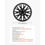 VEVOR Juego de 4 Tapacubos 16 pulgadas, Embellecedores de Rueda R16, Tapacubos Universales de 20 Radios de ABS, Resistente y Duradero, para Llantas de Hyundai, Chevrolet, Ford, Honda, Negro Brillante