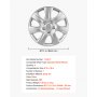 VEVOR Juego de 4 Tapacubos de 16 pulgadas, Embellecedores de Rueda R16, Tapacubos Universales de 7 Radios de ABS, Resistente y Duradero, para Llantas de Hyundai, Chevrolet, Ford, Honda, Plata