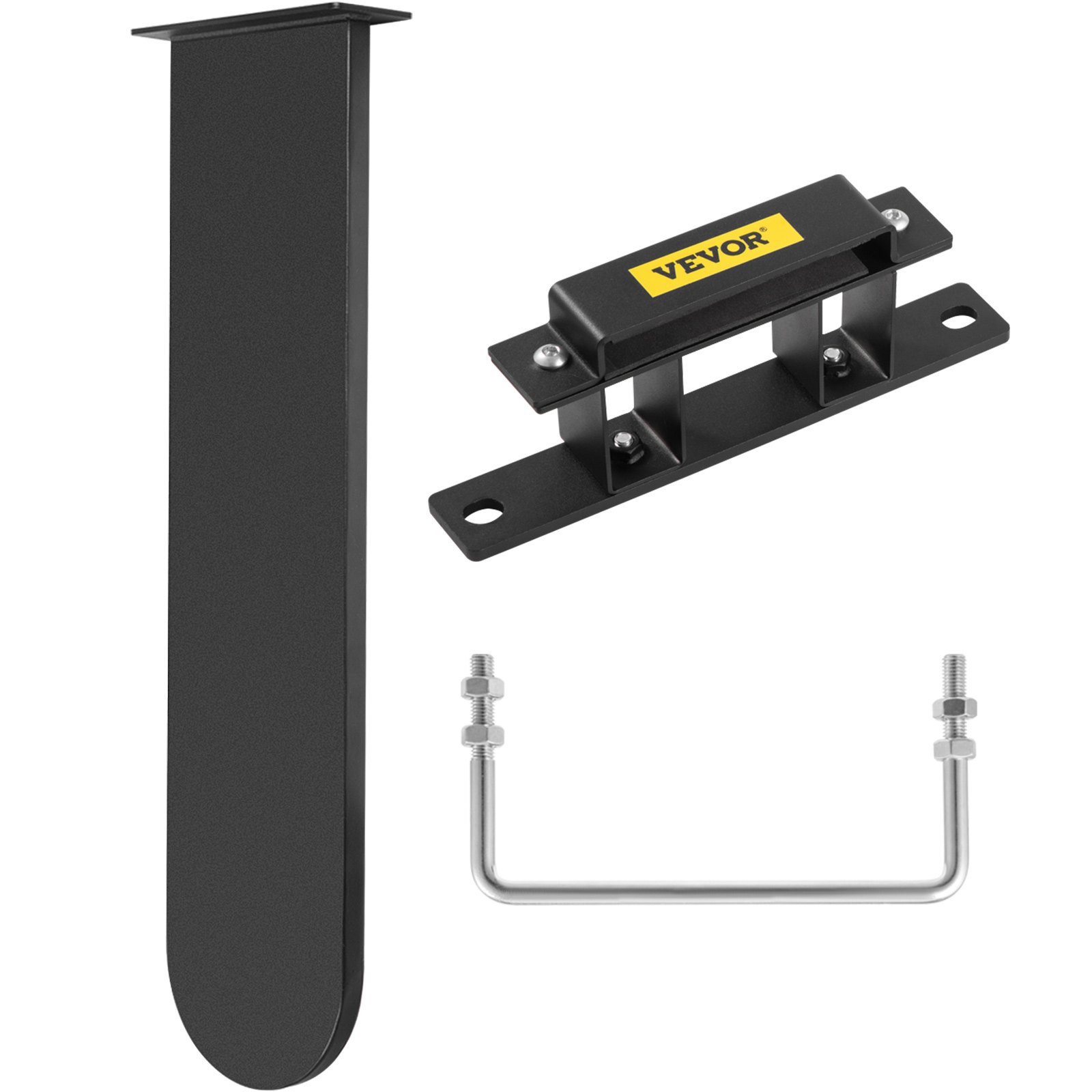 VEVOR Soporte para Motosierra del Tractor 12 x 24 cm Kit Universal de Portamotosierras para Tractores Acero SPCC Portador de Montaje de Motosierra Negro para ATV UTV Tractor Remolque y Otros Vehículos