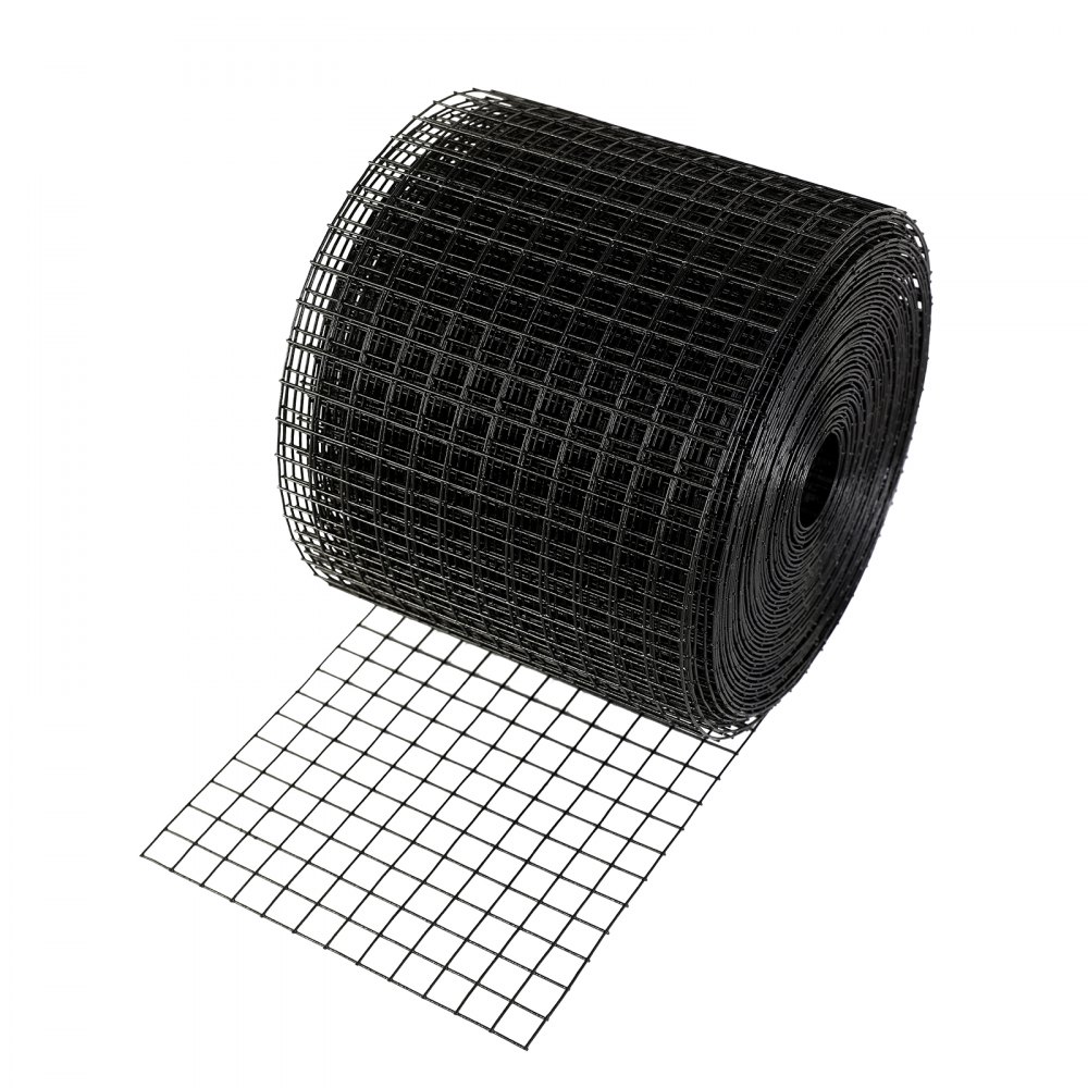 VEVOR Rejilla de Protección de Paneles Solares en Rollo 15,2cm x 15,2m Enrejado Antipájaros 50 Bridas de Acero Inoxidable Revestimiento de PVC Malla Metálica 12,7 mm Para Mantener Alejadas a Criaturas