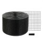 VEVOR Kit de Rollo de Protección para Pájaros 20,3cm x 30,5m Kit de Alambre contra Pájaro para Panel Solar con 50 Bridas para Cables Malla Metálica 12,7 mm Rollo de Protección con Revestimiento de PVC