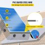 Alambre de acero recubierto de PVC para protección de aves en paneles solares VEVOR, resistente a la intemperie, alta maleabilidad.