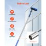 VEVOR Kit de Barra de Alimentación de Agua, Barra de Limpieza de Paneles Solares de 9 m con Mango Extensible, Cabezal de Cepillo Giratorio de 180° y Manguera de 20 m, para el Hogar y Exteriores