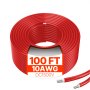 VEVOR 6mm²/10 AWG Cable de Extensión para Panel Solar 30,48m, Impermeable IP67, Rojo