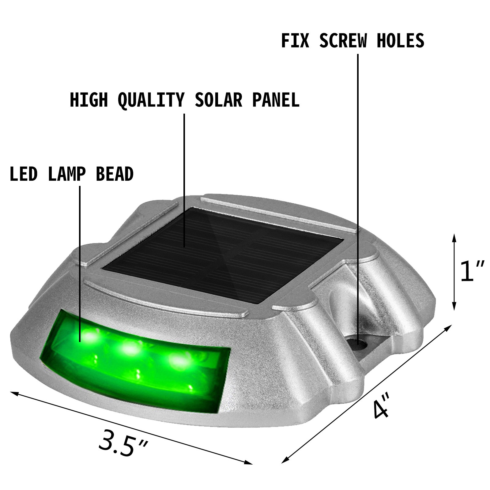 Vevor Energía Solar Led Luces De Tierra Luz De Seguridad Para Jardín Patio 1 Pcs