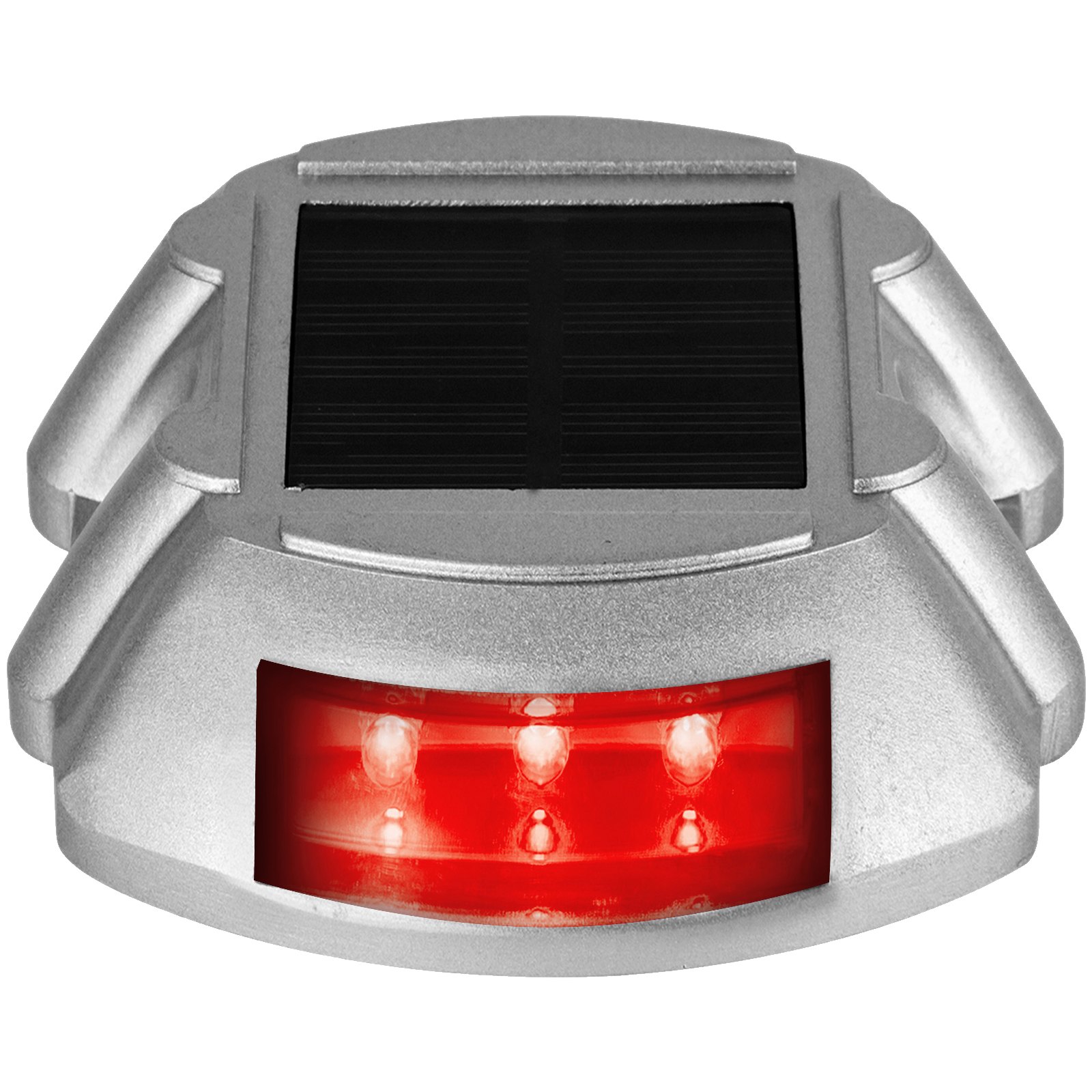 Vevor Energía Solar 6 Leds Luces Luz Solar De Tierra Para Entrada Carretera Rojo