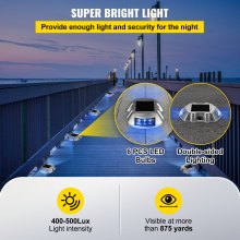 VEVOR Luces Solares para Caminos al Aire Libre Iluminación LED Azul 8 Piezas