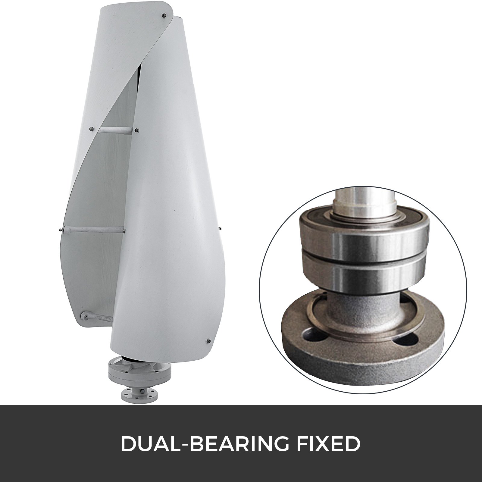 VEVOR Kit de Generador de Turbina Eólica 400W 12V Generador de Energía Doméstica Viento Horizontal Diseño de Brida Conveniente Generador vertical