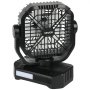 VEVOR 10400mAh Solar Fan, Camping Fan with Solar Panel & LED Lantern, 7W 20 cm Portable Rechargeable Battery Powered for Outside, 4-Speed and Quiet Operated for Picnic, Barbecue, Fishing, Travel
