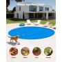 VEVOR Cubierta Solar Redonda para Piscina, 4,57 m de Diámetro, con Burbujas y Material PE, Absorción de Calor Durante el Día, Retención de Calor Durante la Noche, grosor de 0,3 mm, Color Azul