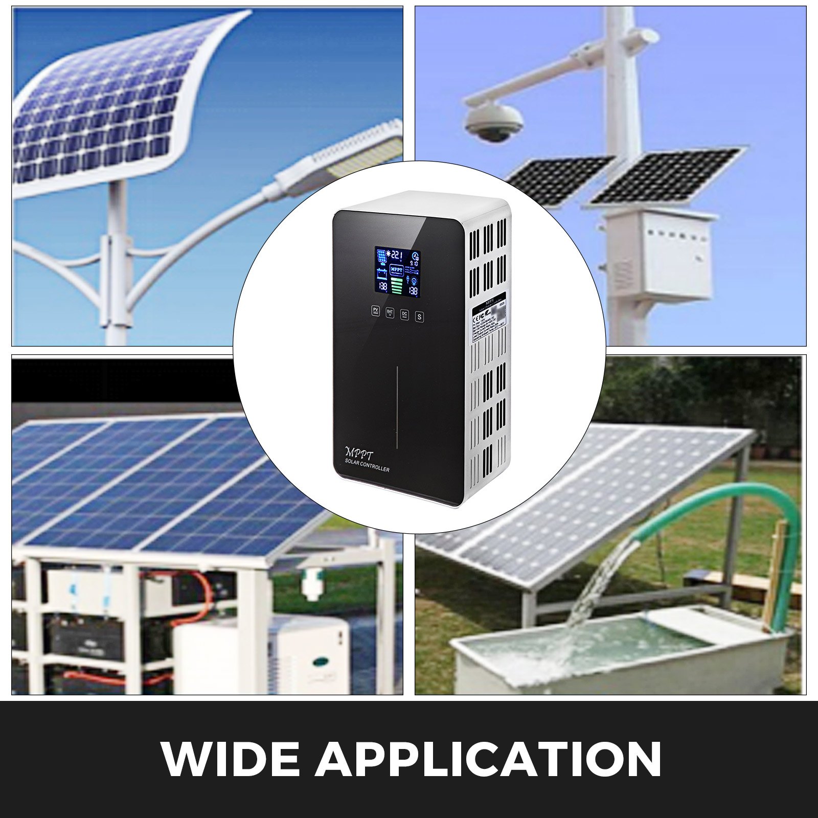 Regulador Solar De 40a Controlador Solar Mppt Para Panel Solar Pantalla Táctil