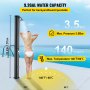 VEVOR Ducha Solar Exterior 35 litros Duchas de Jardín 113x36x21 cm Ducha Solar Piscina Exterior con Regadera 360 ° y Grifo, Material PVC, Grande Temperatura hasta 60° C para Piscina, Camping, Playa