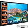 VEVOR Pantalla de Proyector Diagonal de 110 Pulgadas, Pantalla de Proyector para Películas 4K, HDTV, PPT, DLP, CRT de 16: 9, Pantalla de Cine 3D al Aire Libre, Pantalla Lavable para Imágenes y Juegos