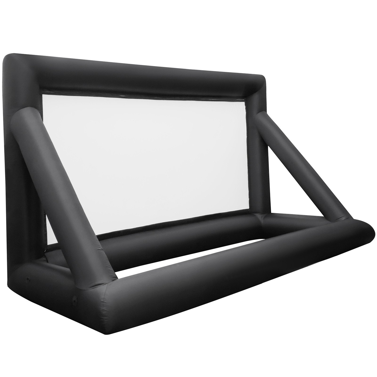 VEVOR Pantalla de Cine Inflable 3 x 5 m, Pantalla de Proyector Portátil 3D, con Tamaño Inflado de 4,87 x 2,18 x 2,89 m, Pantalla Inflable con Soplador de Aire Blanco y Negro, Pantalla Lavable de Tela