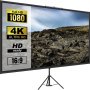 VEVOR Pantalla para Proyector 100" Pantalla de Proyector 16:9 4K HD Pantalla de Proyector con Trípode Altura Ajustable 200-250 cm Pantalla Proyector Portátil 227x127 cm para Cine en Casa Presentación