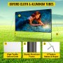 Pantalla de cine para exteriores VEVOR con tela oxford, marco de aluminio y estacas y cuerdas.